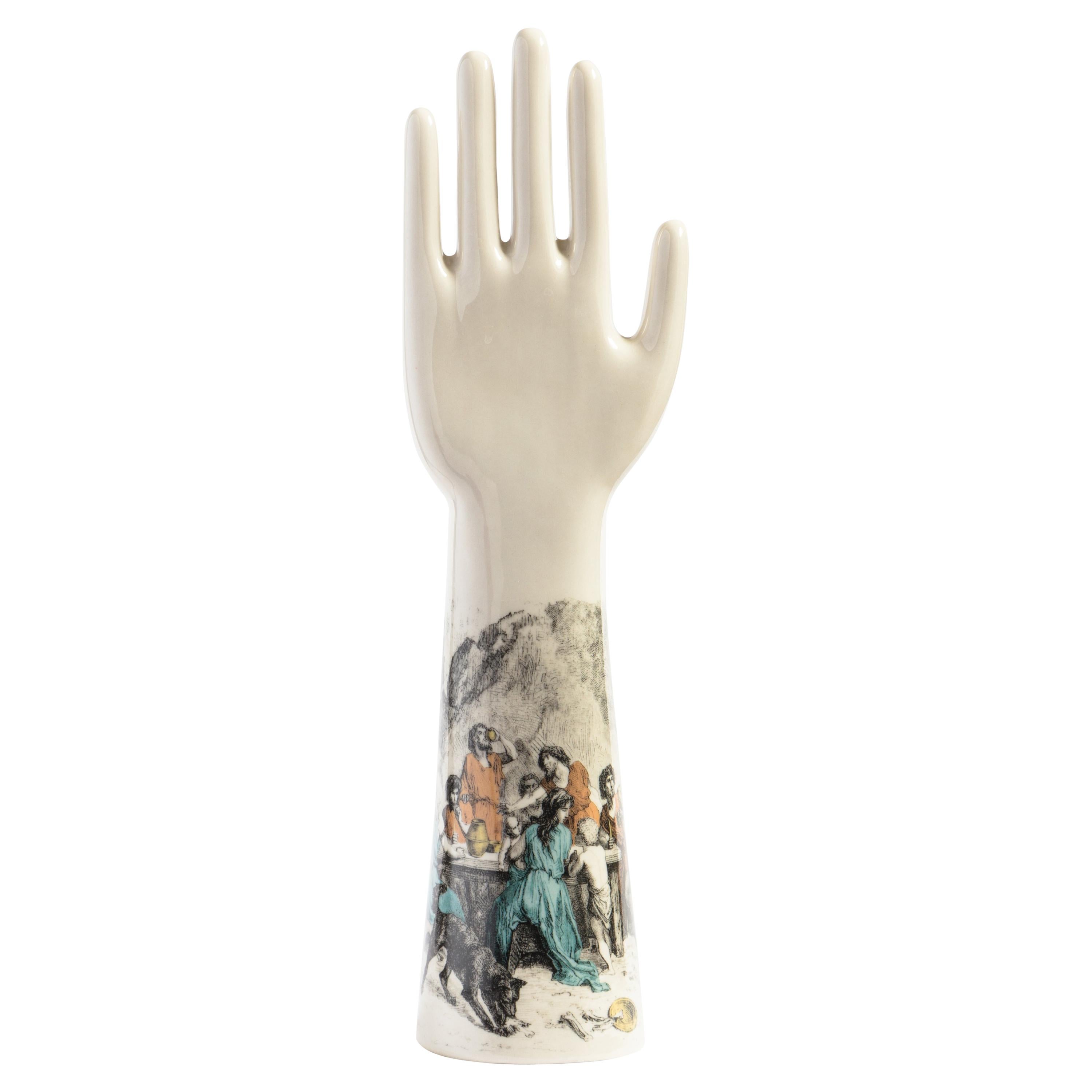 Italian Porcelain Anatomica the Hand, Banquet Decoration by Vito Nesta For Sale