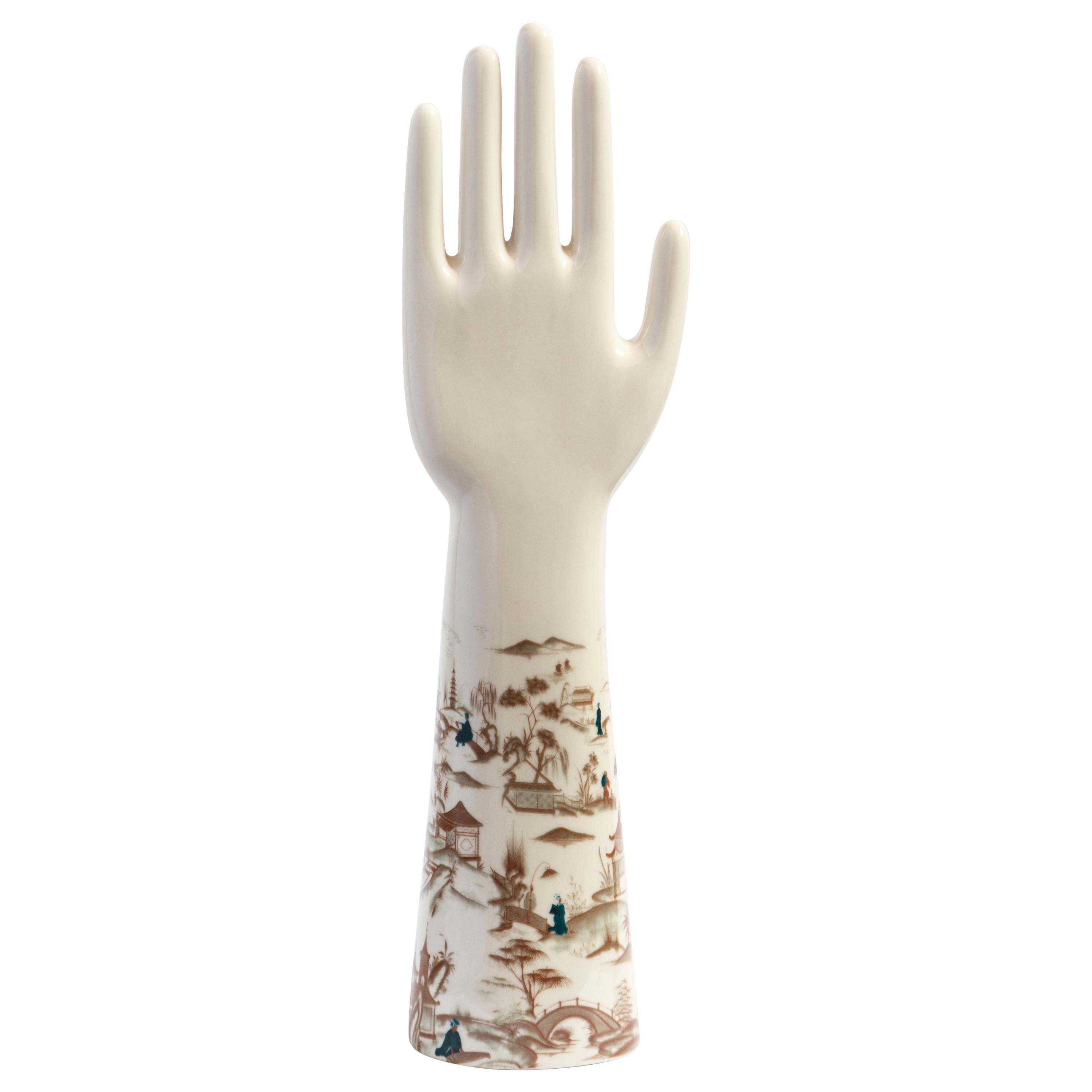 Anatomica, Porcelain Hand with Natsumi Decoration by Vito Nesta For Sale