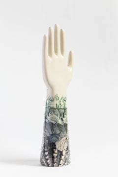 Italian Porcelain Anatomica the Hand, Shells Decoration by Vito Nesta
