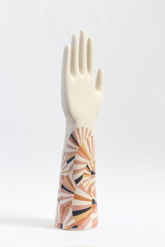 Anatomica, Porcelain Hand with Wagasa Decoration by Vito Nesta