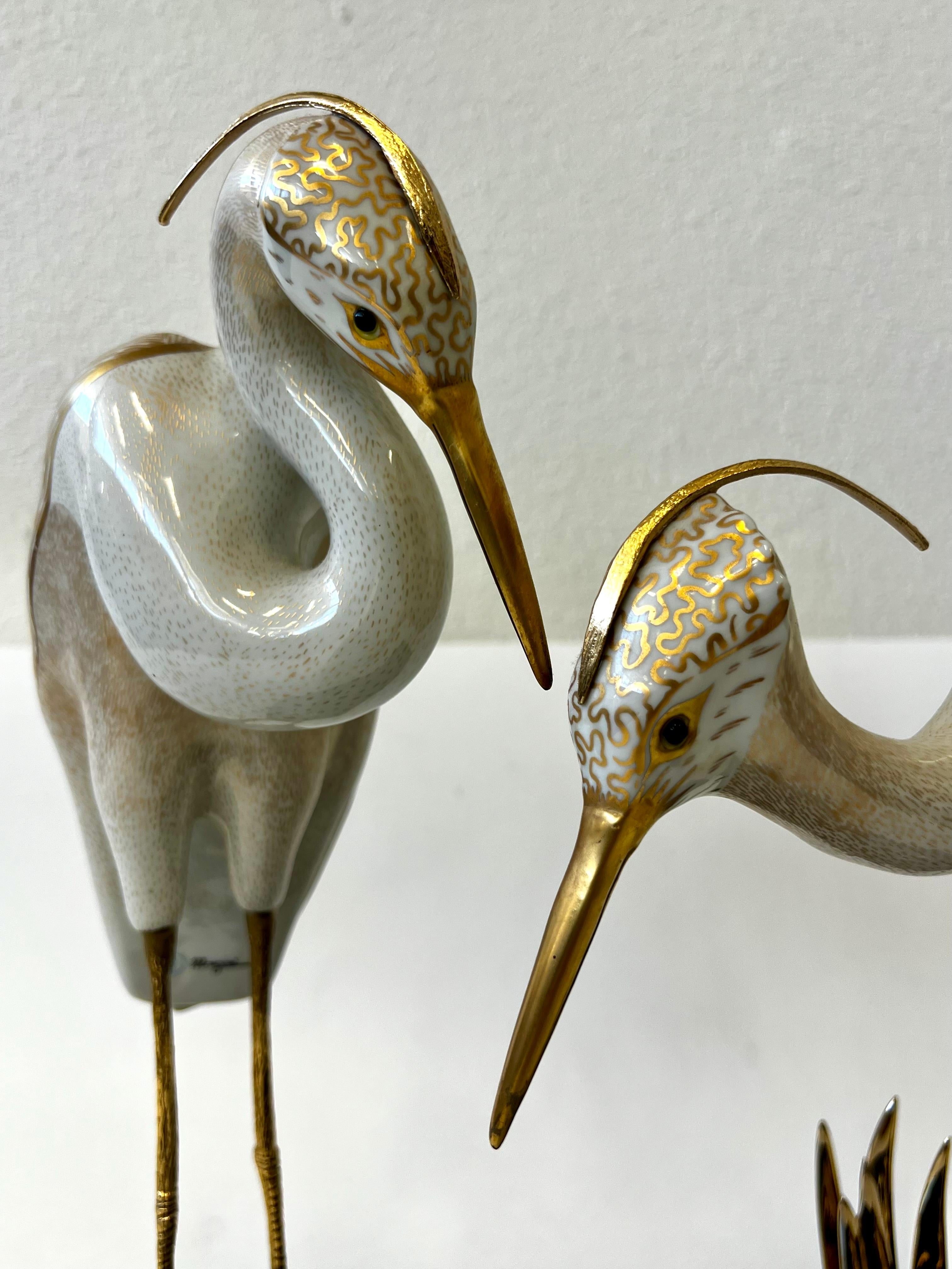 Italienisches Porzellan und goldene Vögel von Oggetti im Zustand „Hervorragend“ in Palm Springs, CA