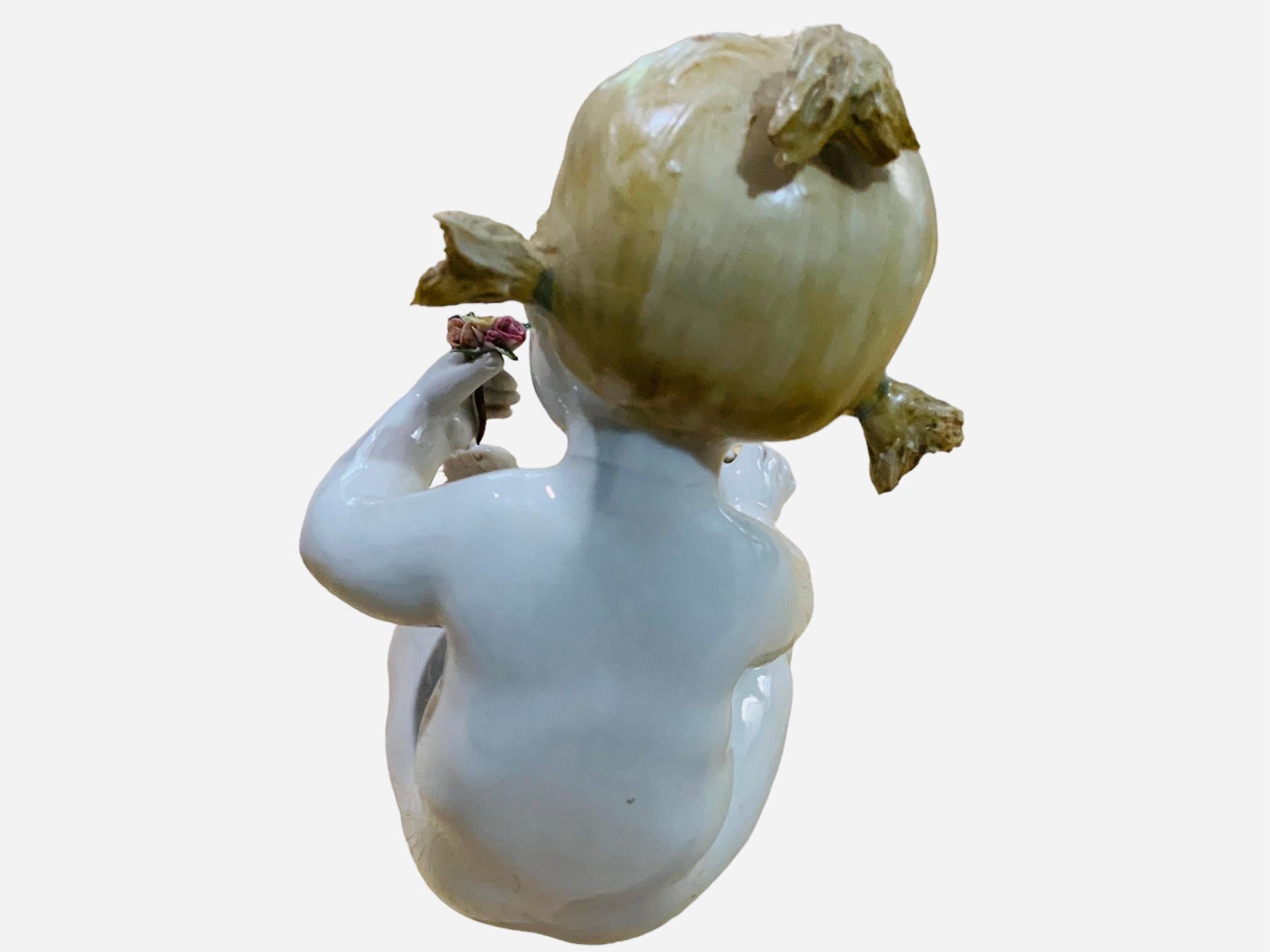 Italian Porcelain Baby Girl Piano Figurine For Sale 2