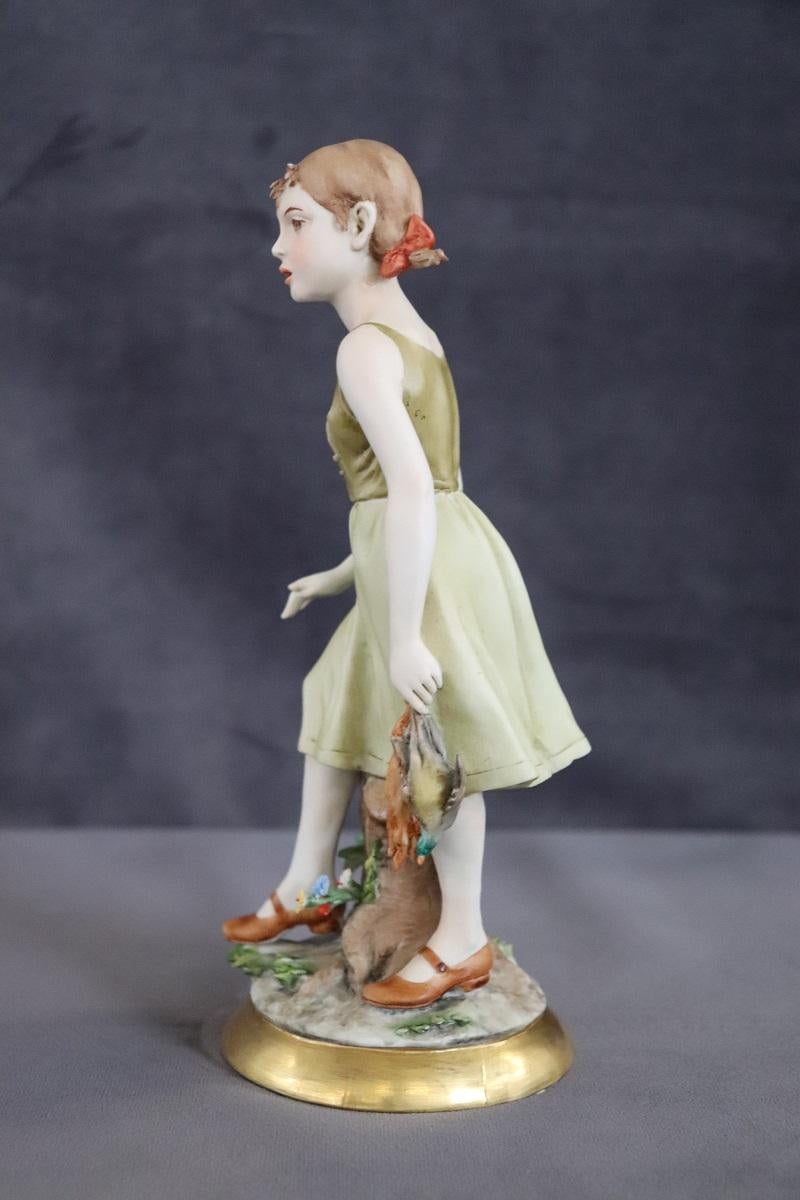 Late 20th Century Italian Porcelain Biscuit Ornament by Benacchio for Triade, 1980s For Sale