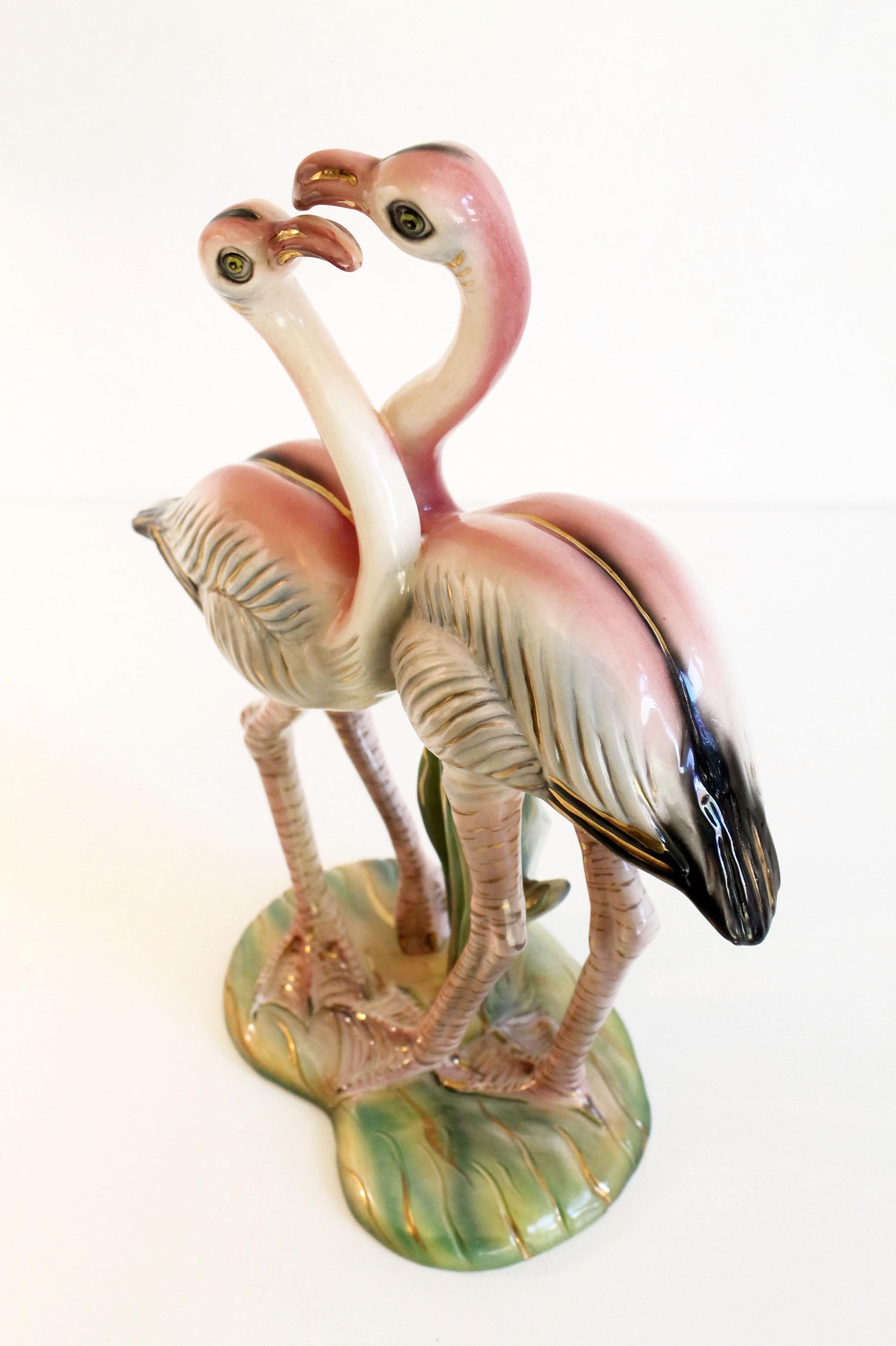 Italian Porcelain Flamingo Statue, 1950s, Bitossi, Italy 'Signed' 7