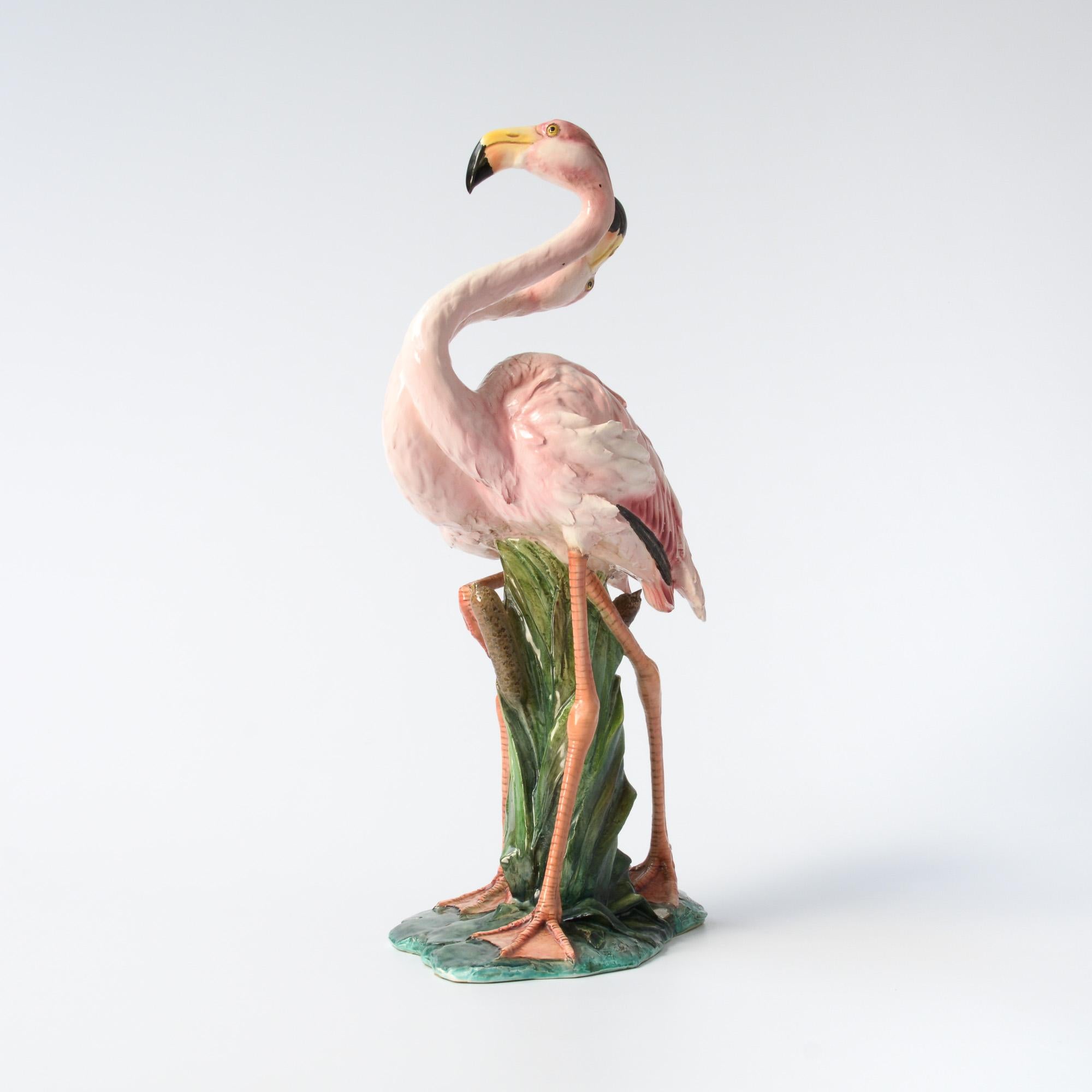 porcelain flamingo figurine