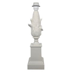 Italian Porcelain Lamp Base – Corn Cob Design by La Farnesiana, Parma 1970's