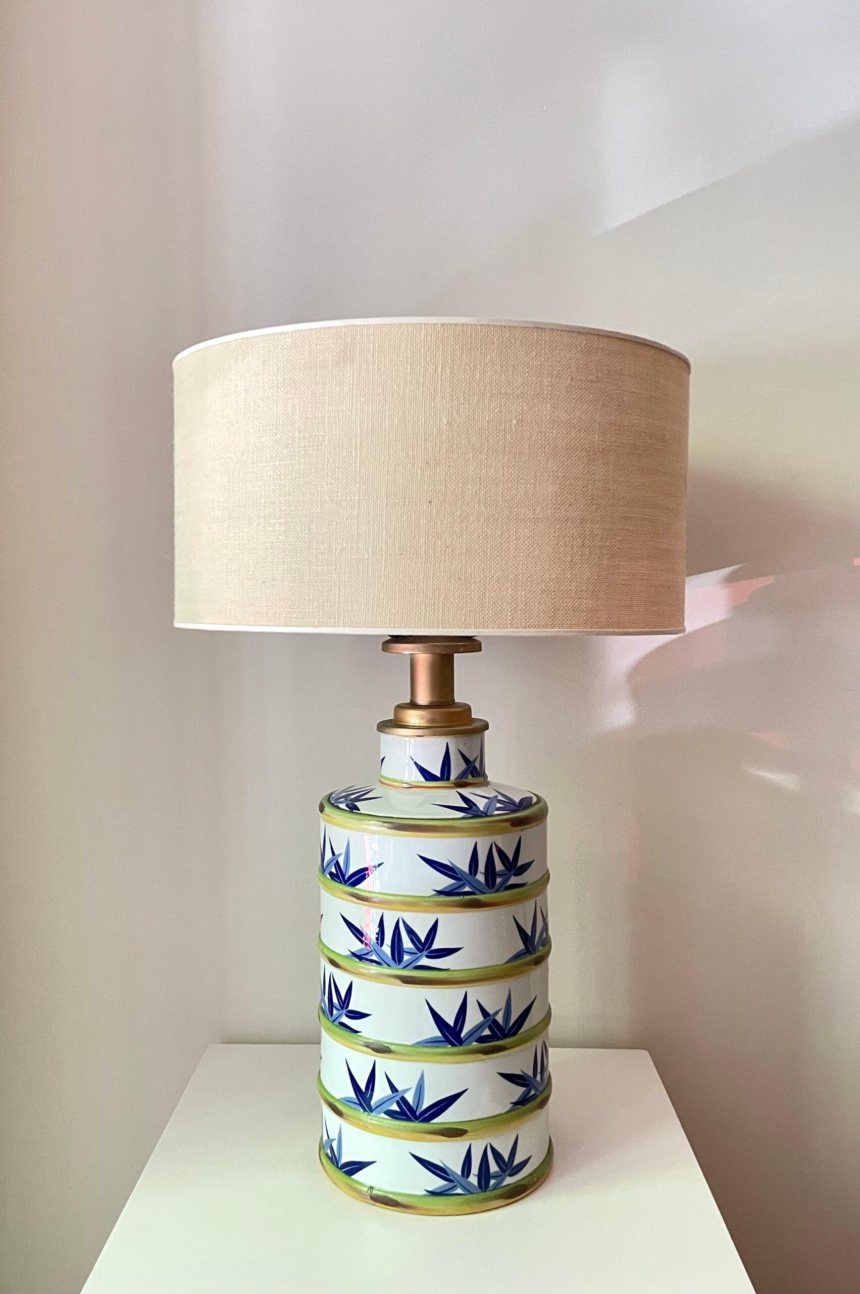 Mid-20th Century Italian Porcelain Lamp For Sale