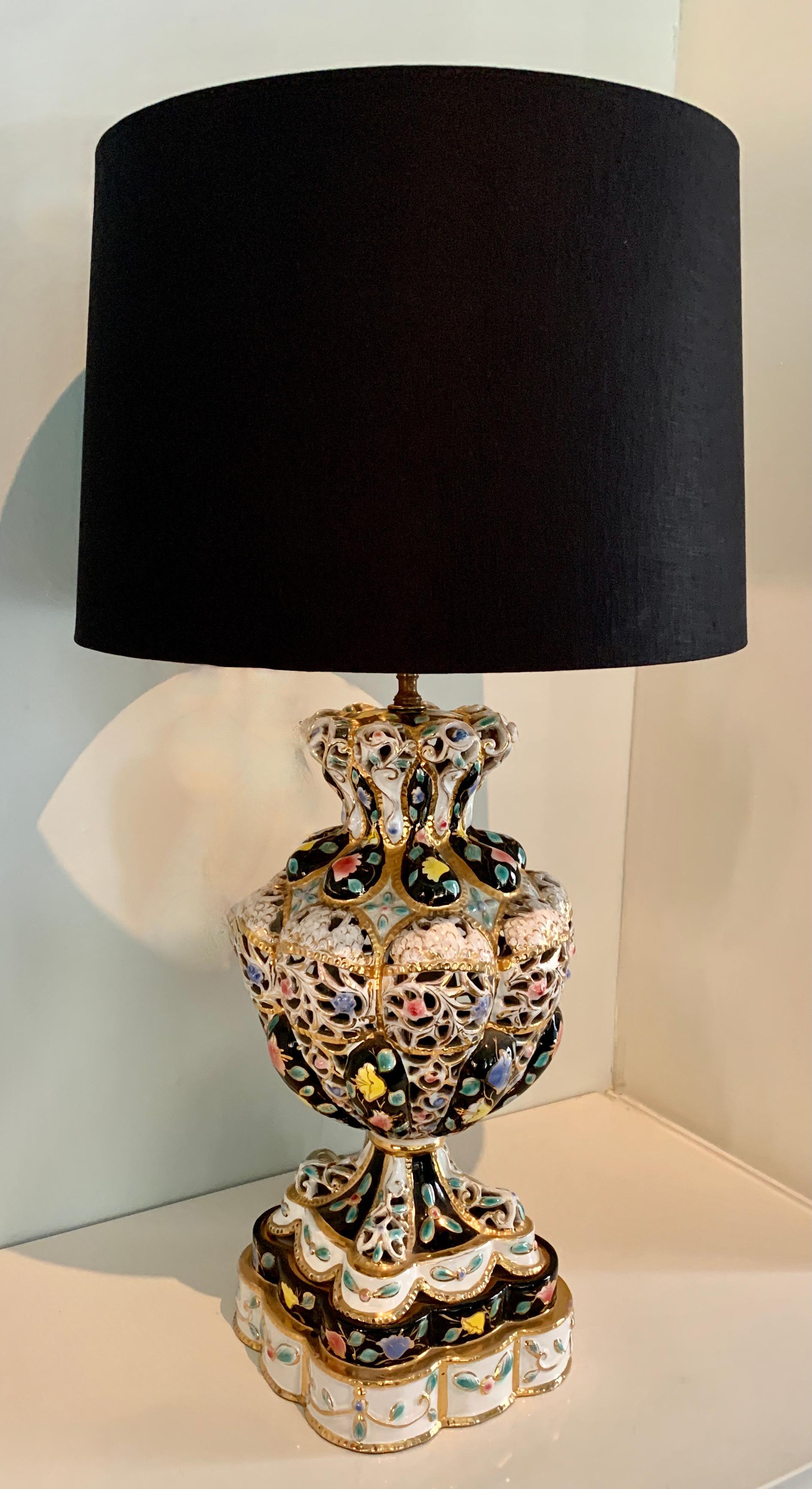 italian porcelain lamps