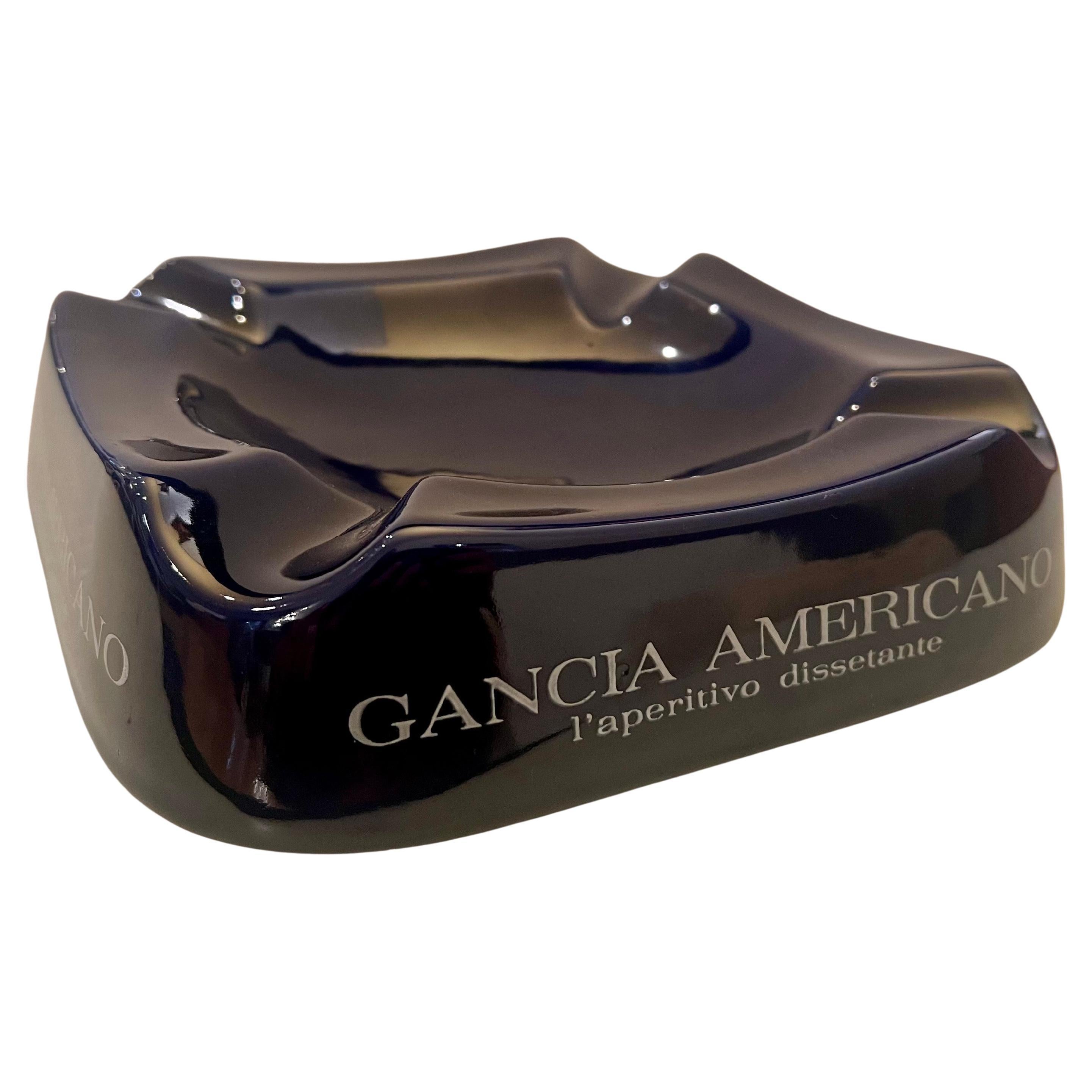 Cenicero grande de porcelana italiana Gancia Americano Licuor Publicidad en Excelente estado para la venta en San Diego, CA