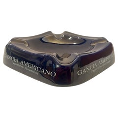 Grand cendrier en porcelaine italienne Gancia Americano Licuor Advertising