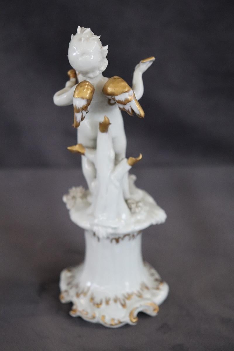 Italian Porcelain Musician Angel by Capodimonte For Sale 1