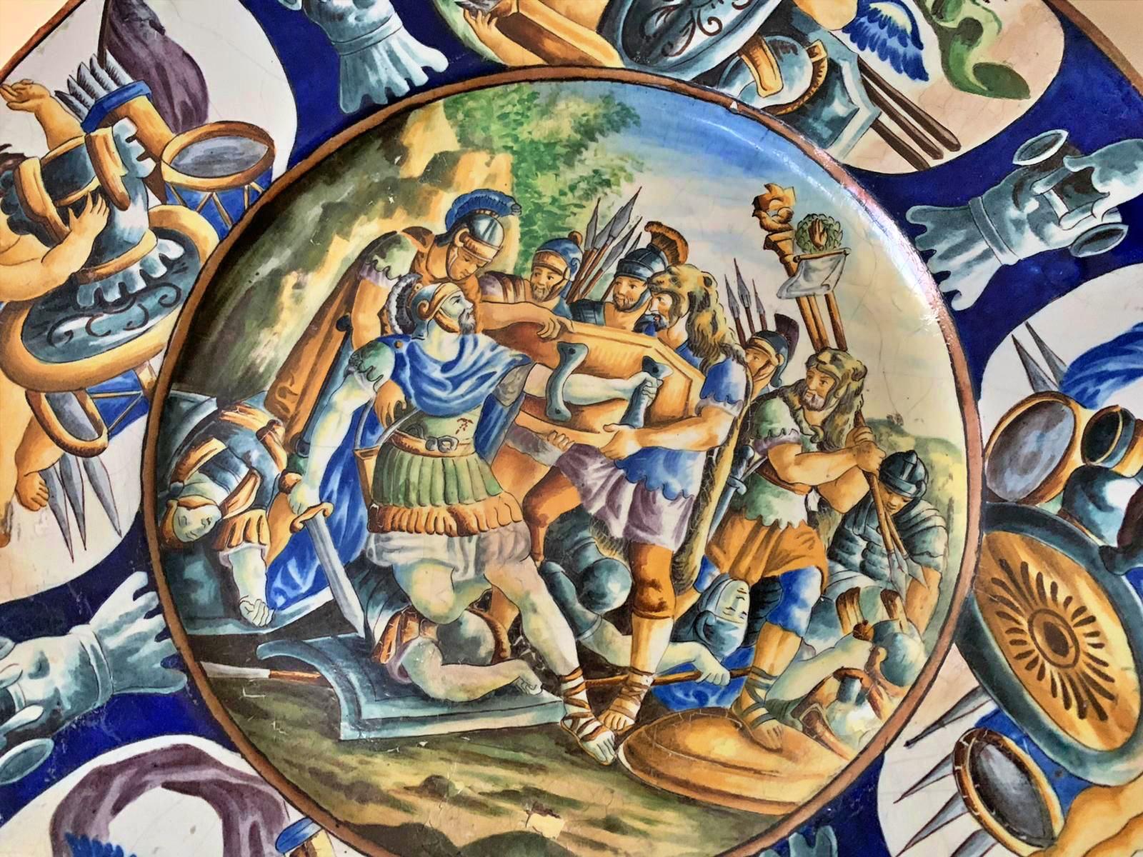 Italian porcelain plate 
from 19th century 