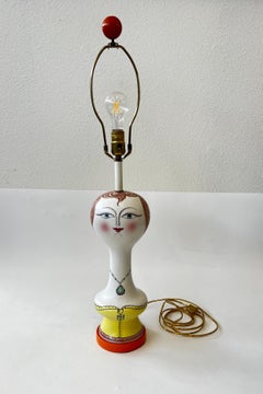 Lámpara de mesa de porcelana italiana