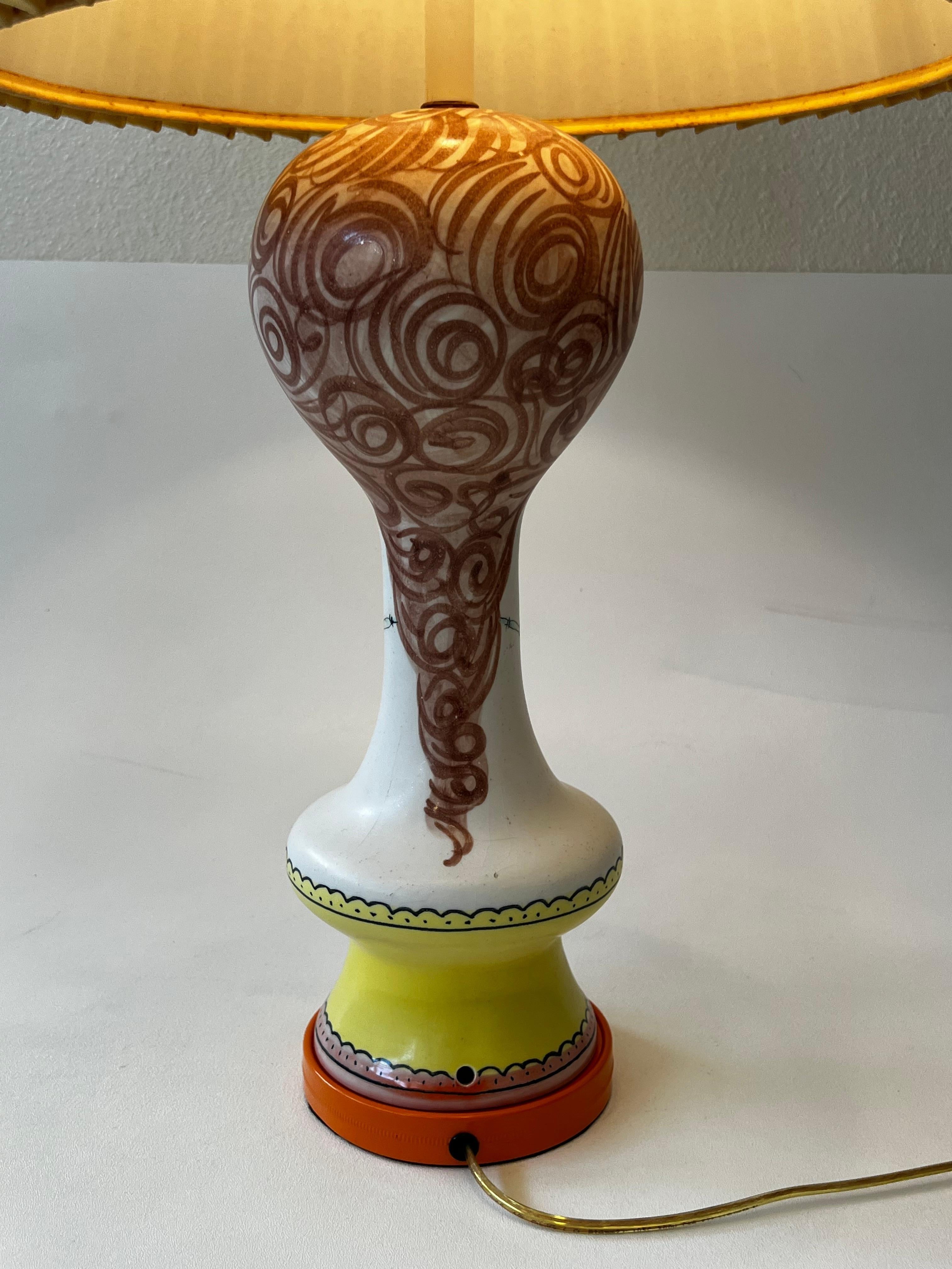 Italienische Porzellan-Tischlampe im Zustand „Gut“ im Angebot in Palm Springs, CA