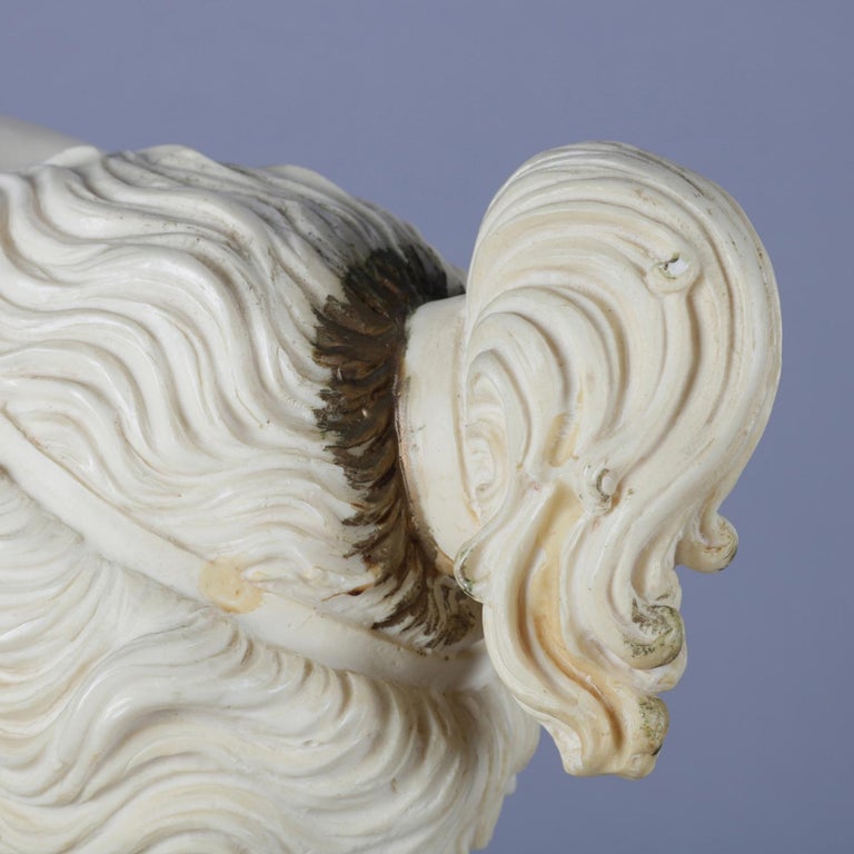 Italian Portrait Sculpture of Classical Artemis Signed A. Santini