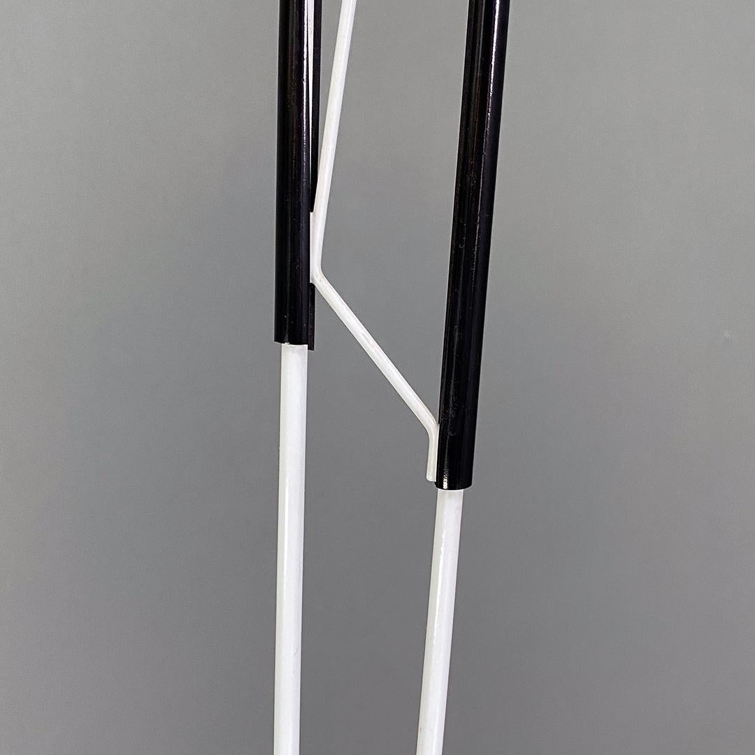 Italian Post Modern Black and White Two Lights Floor Lamp, 1980s For Sale 4