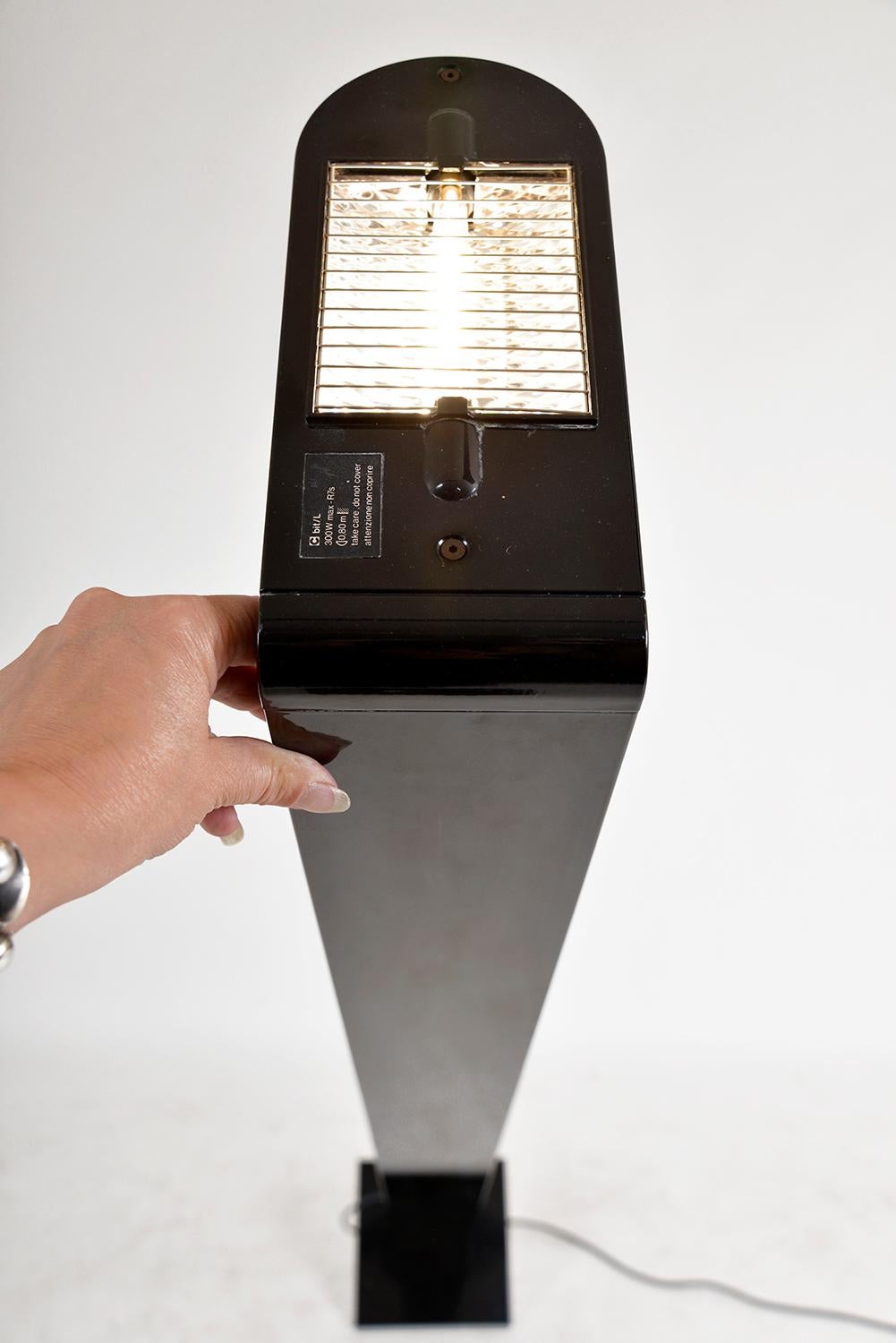 Italian Post Modern Black Uplighter Floor Lamp Bertoni / Castaldi Illuminazione For Sale 2