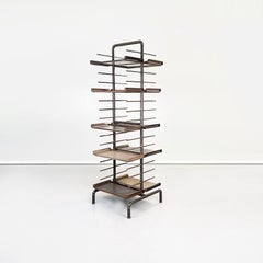 Italian Post-Modern Bookcase with Tubular Metal and Moving Shelves, 1990-2000s