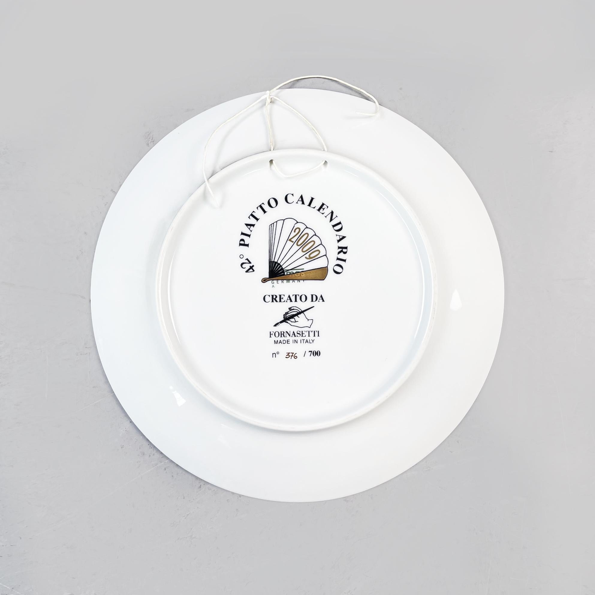 Contemporary Italian Post-Modern Ceramic Wall Calendar Plate 2009 by Fornasetti, 2009