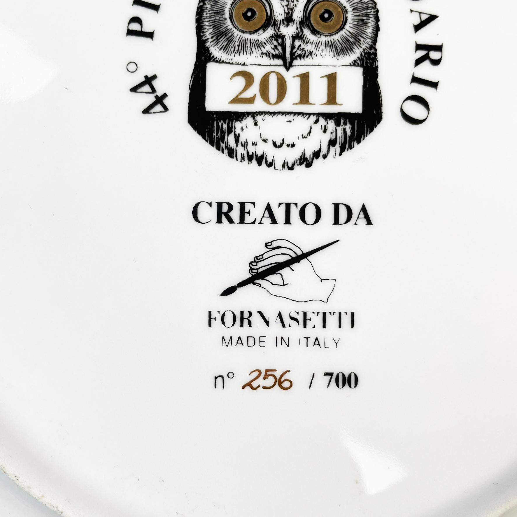 Italian Post-Modern Ceramic Wall Calendar Plate 2011 by Fornasetti, 2011 1