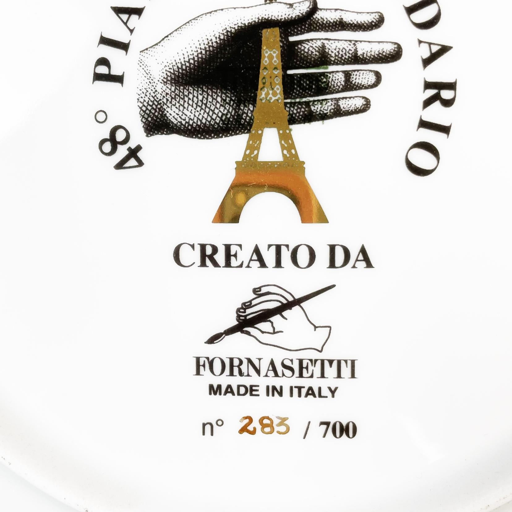 Italian Post-Modern Ceramic Wall Calendar Plate 2015 by Fornasetti, 2015 1