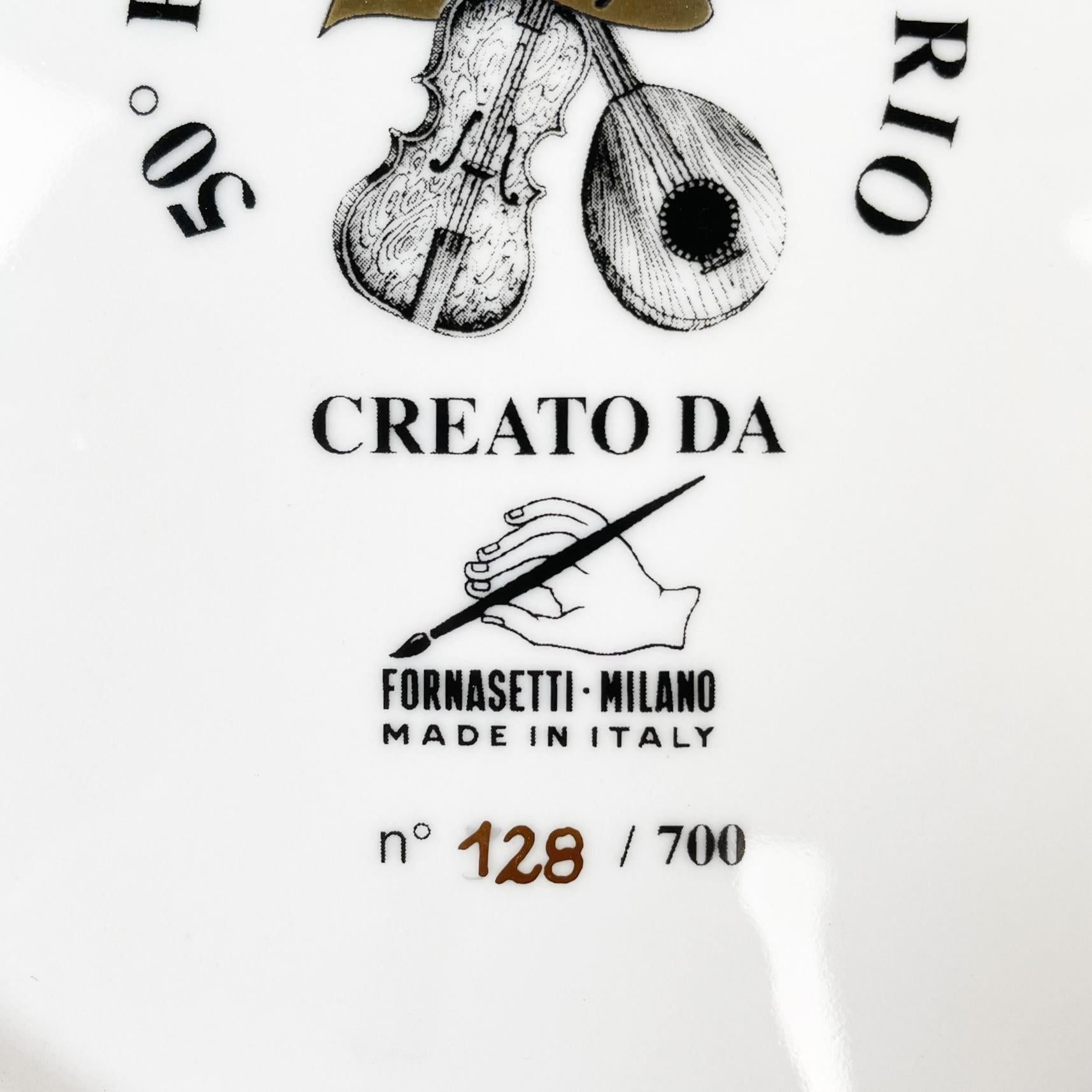 Italian Post-Modern Ceramic Wall Calendar Plate 2017 by Fornasetti, 2017 1