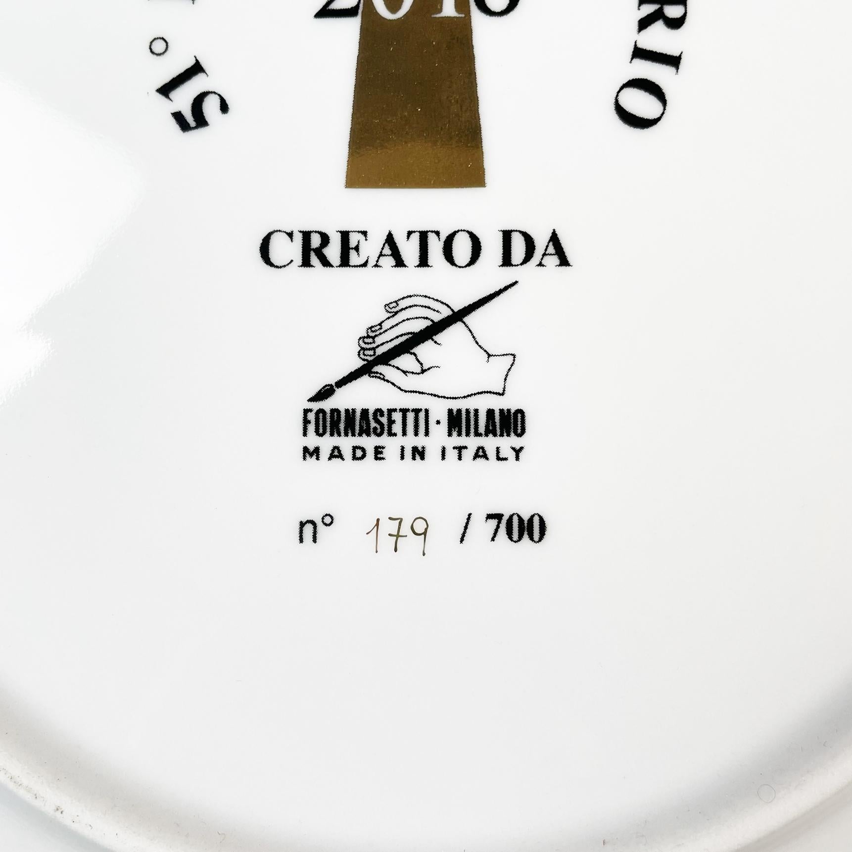 Italian Post-Modern Ceramic Wall Calendar Plate 2018 by Fornasetti, 2018 1