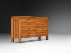 Italian Post-Modern Chest of Drawers in Cherry Wood