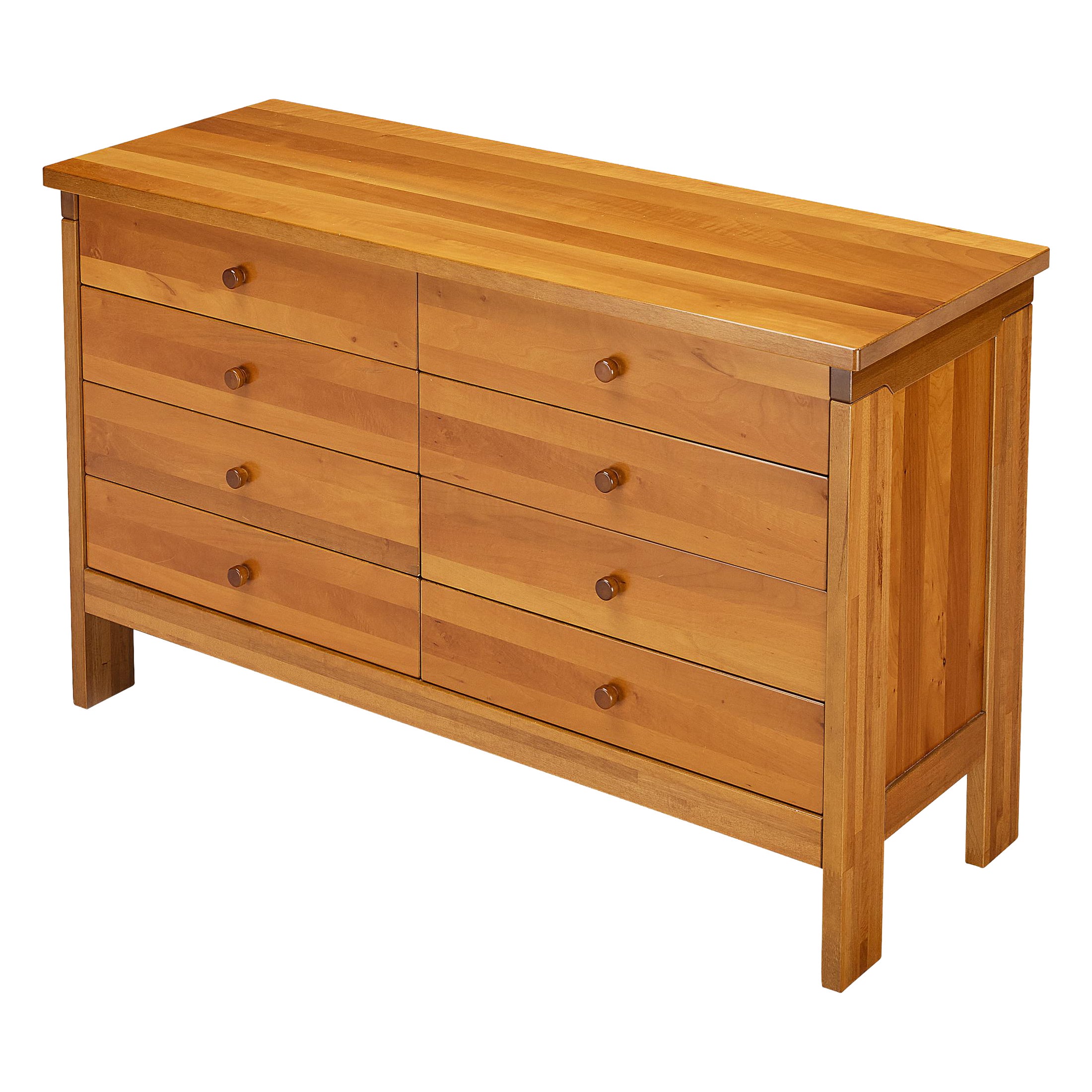 Commode italienne post-moderne en bois de cerisier