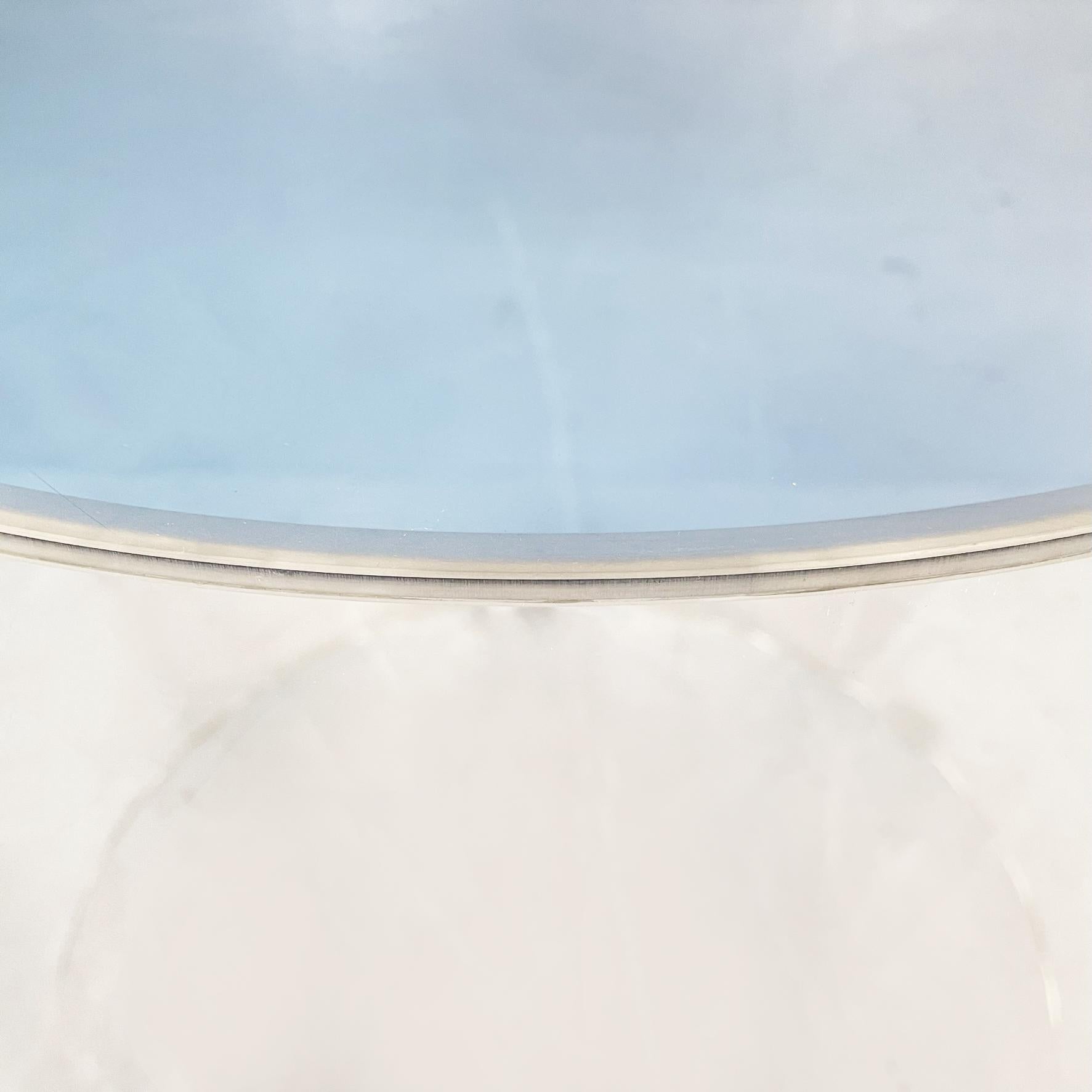 Tables basses cylindriques italiennes post-modernes en plexiglas gris et bleu, années 2000 en vente 2