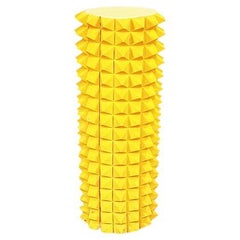 Italian Post-Modern Cylindrical TOTEM with Yellow Foam Pyramids, 2000s