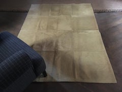 Italy  1990 Post-Modern Natural Tan Blond Leather Cow Rug