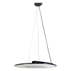Lampadario italiano postmoderno Diskos di Giovanni Offredi per Sirrah, anni '80
