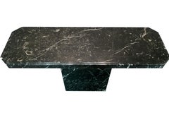 Italian Post-Modern Elegant Console Table by Ello in Exotic Nero Marquina Marble