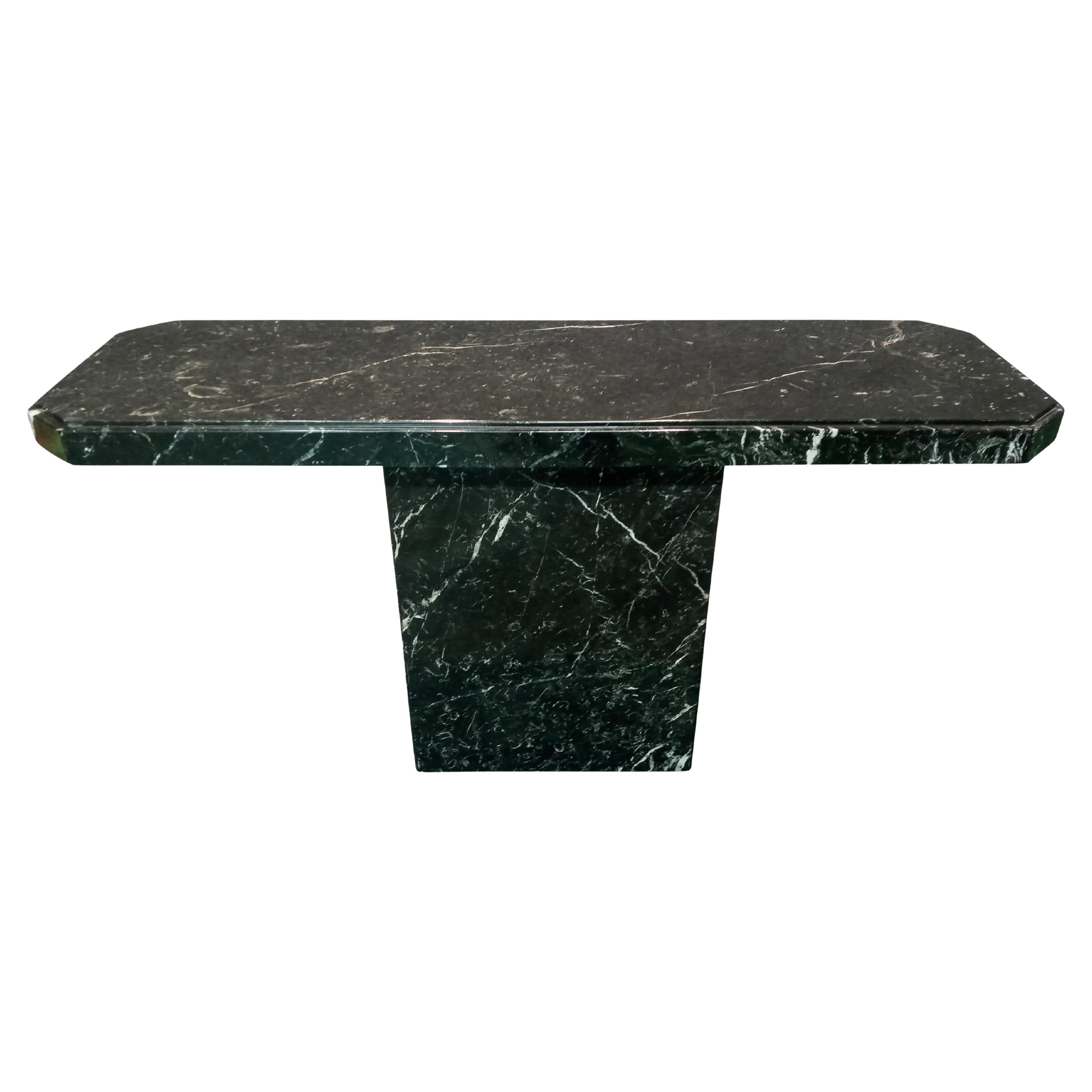 Italian Post-Modern Elegant Console Table by Ello in Exotic Nero Marquina Marble