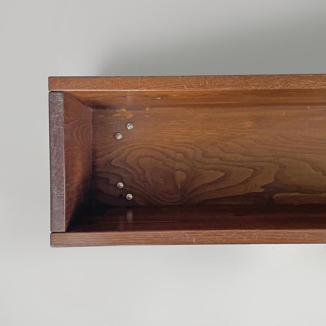 Italian post-modern elongated rectangular wooden planter with wheels, 1980s For Sale 4