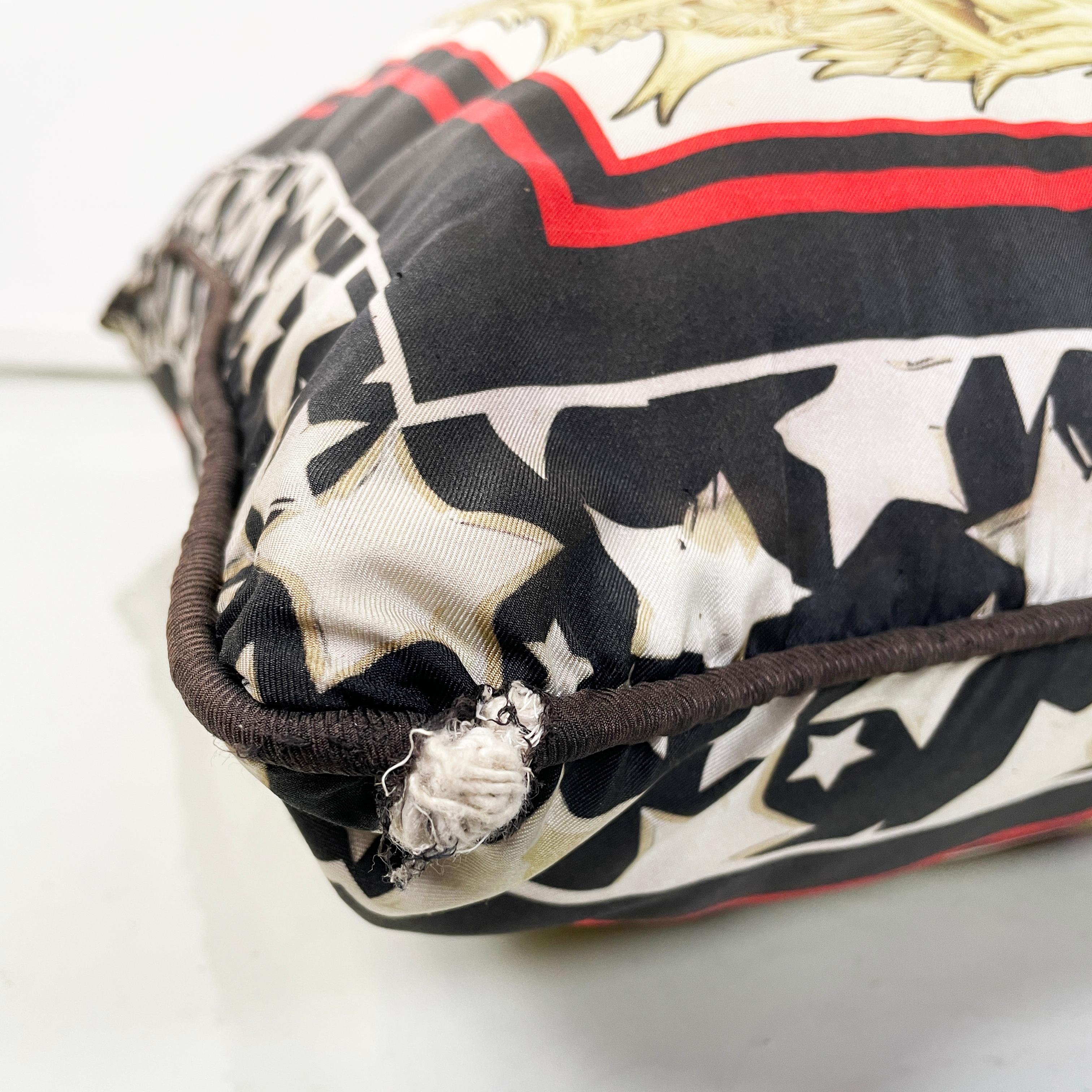 Italian post modern Fabric cushion with colored pattern by Roberto Cavalli 2000s in vendita 5