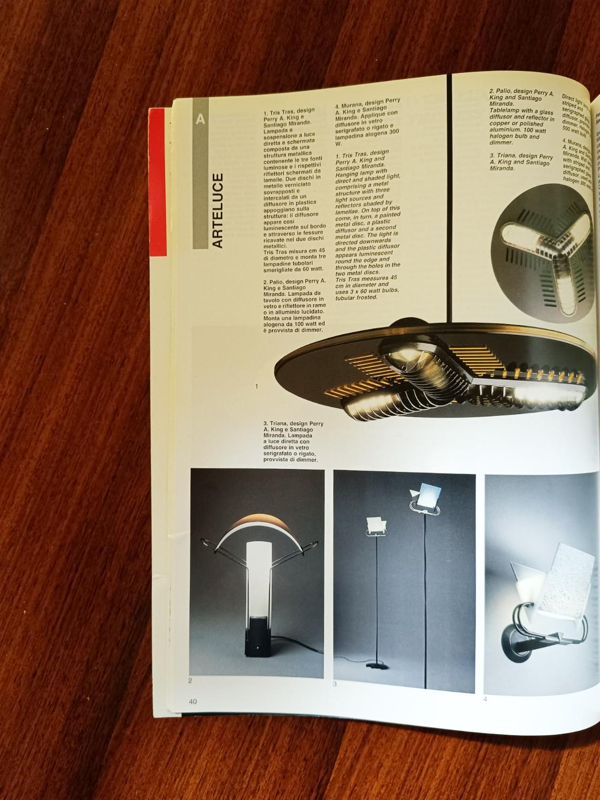 Italienische postmoderne Stehlampe, entworfen von Perry A. King & S. Mirand für Arteluce im Angebot 14