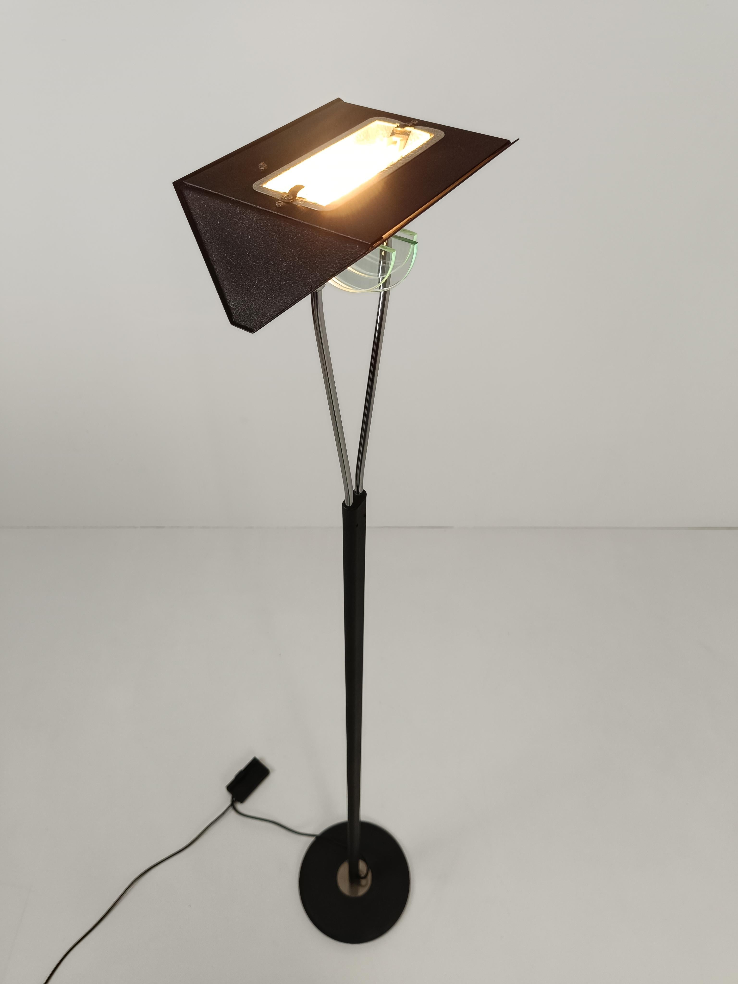Late 20th Century Italian Post modern Floor Lamp in the Style of Fontana Arte, 80s / 90s  For Sale