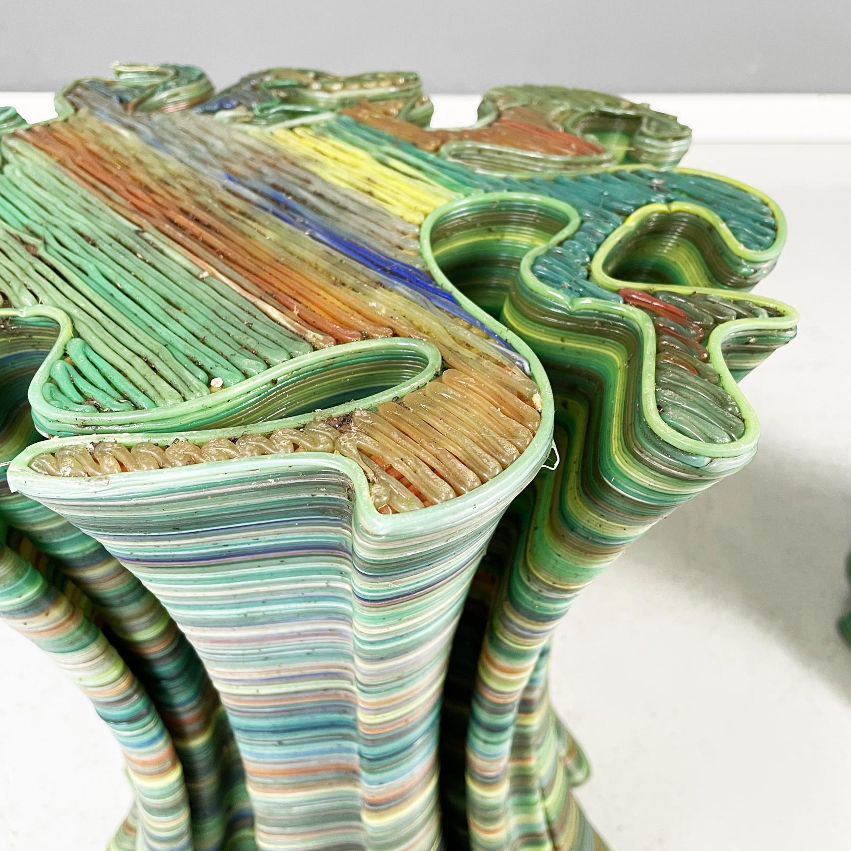 Contemporary Italian post-modern Garden stools or coffe tables in colored plastic, 2000s