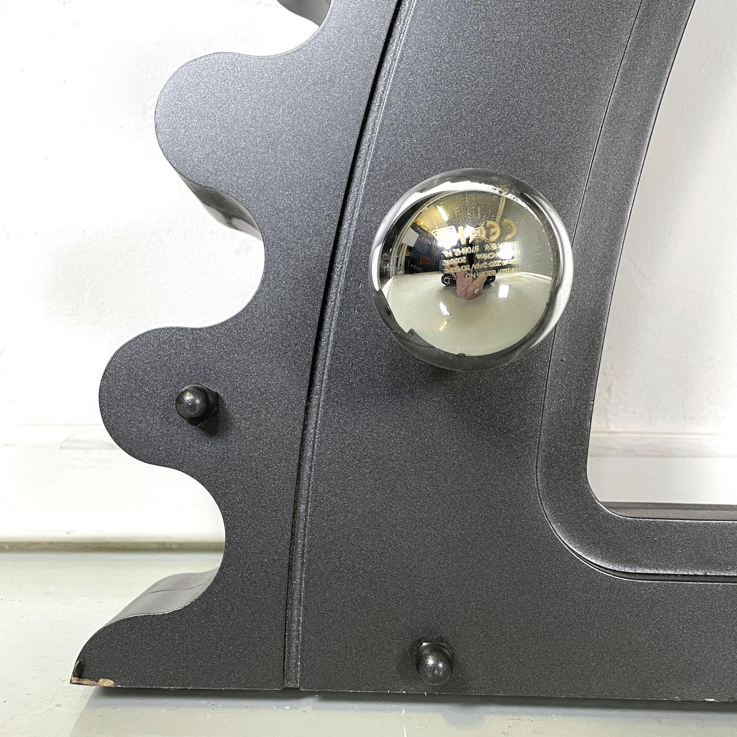 Italian post-modern illuminated glitter grey semicircle mechanism prop, 2020s For Sale 5