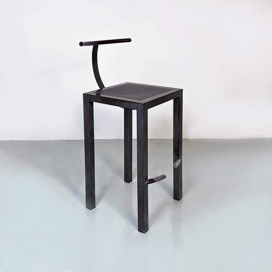 Italian post modern iron counter stools by Philippe Starck for Ycami, 1980s For Sale 1