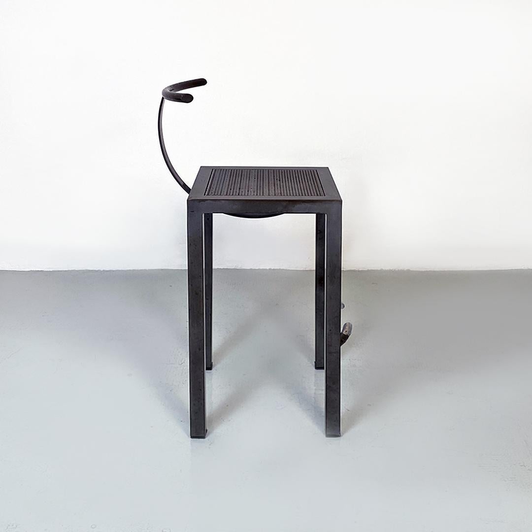 Italian post modern iron counter stools by Philippe Starck for Ycami, 1980s For Sale 2