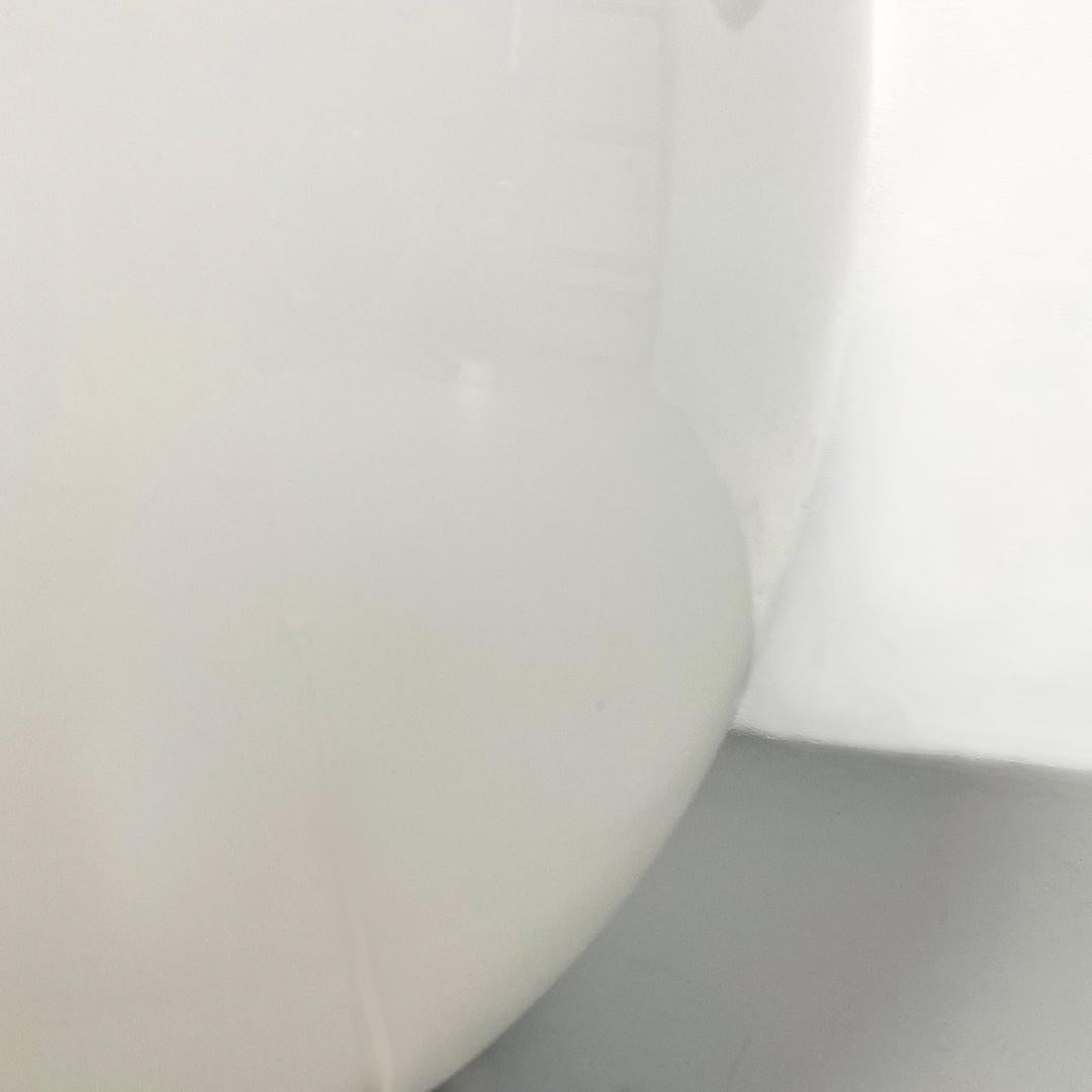 Late 20th Century Italian Post Modern Milk Glass Table or Floor Egg Lamp, 1980s For Sale