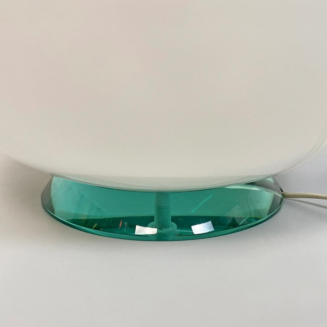 Italian Post Modern Milk Glass Table or Floor Egg Lamp, 1980s For Sale 2