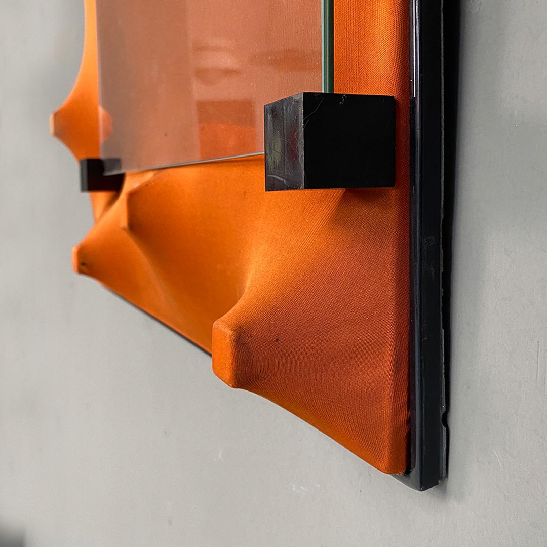 Italian Post Modern Orange Plastic and Glass Wall Photo Frame, 1980s For Sale 3