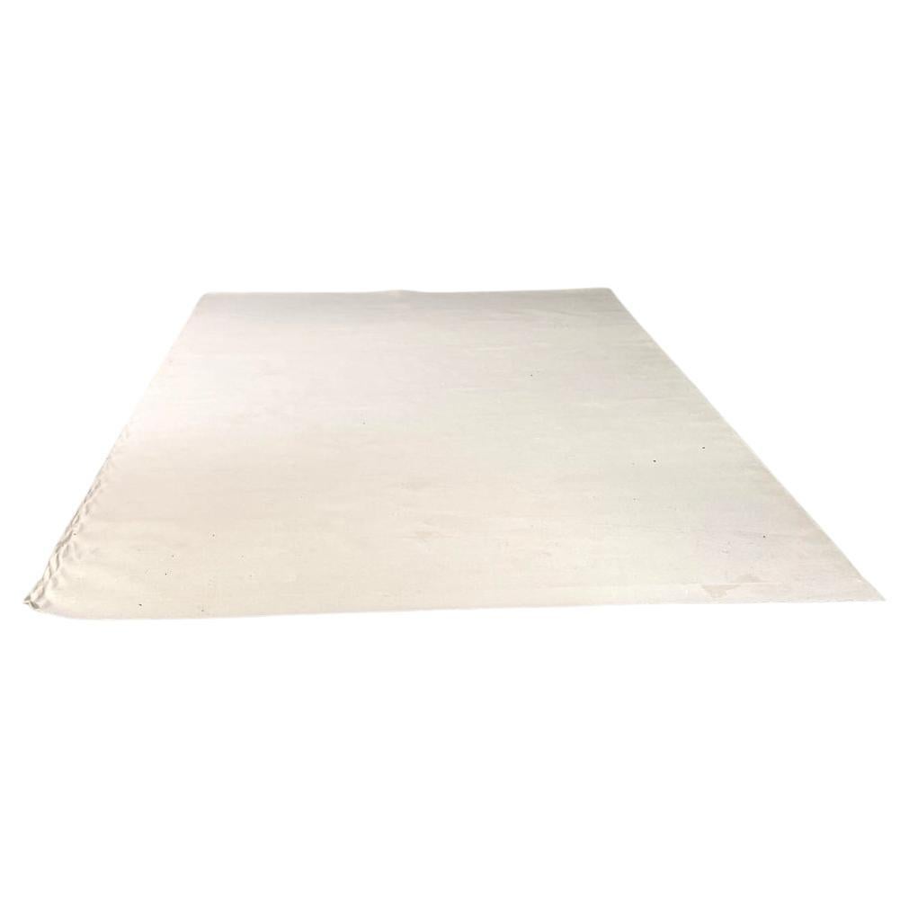 Italian post-modern rectangular synthetic short hair white carpet, 2000s For Sale