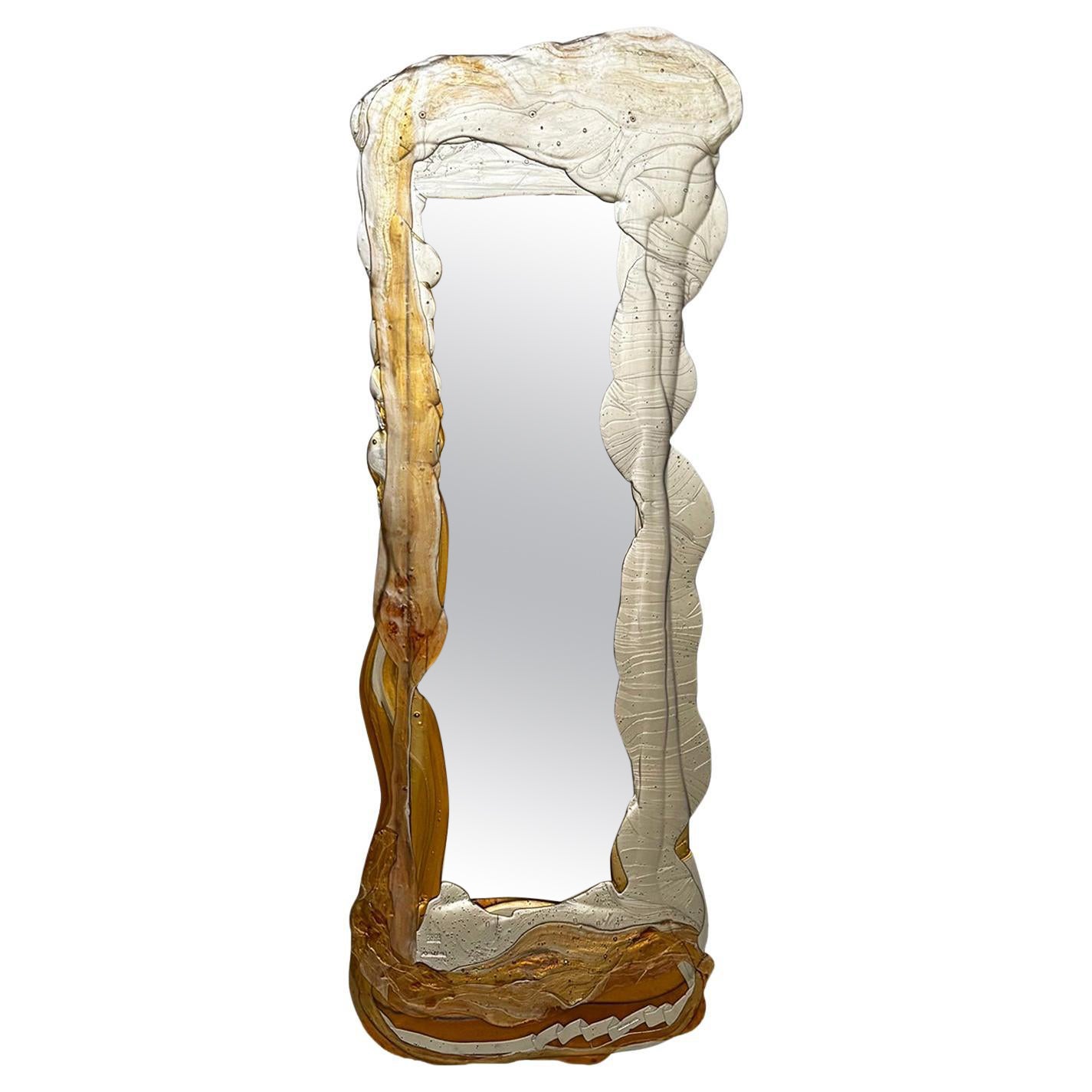 Italian post-modern resin wall mirror by Gaetano Pesce for Fish Design, 2005 For Sale