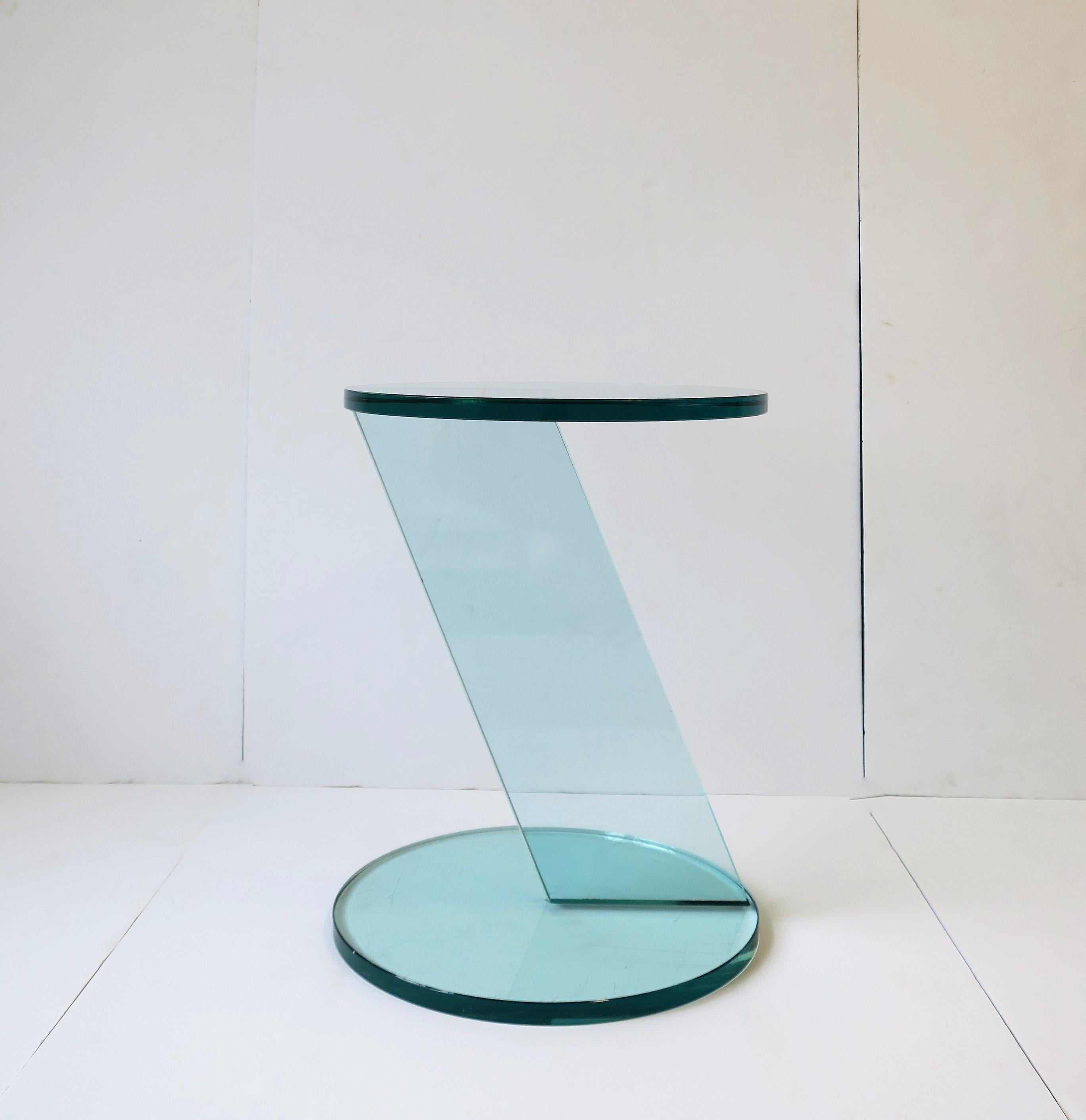 modern glass side table