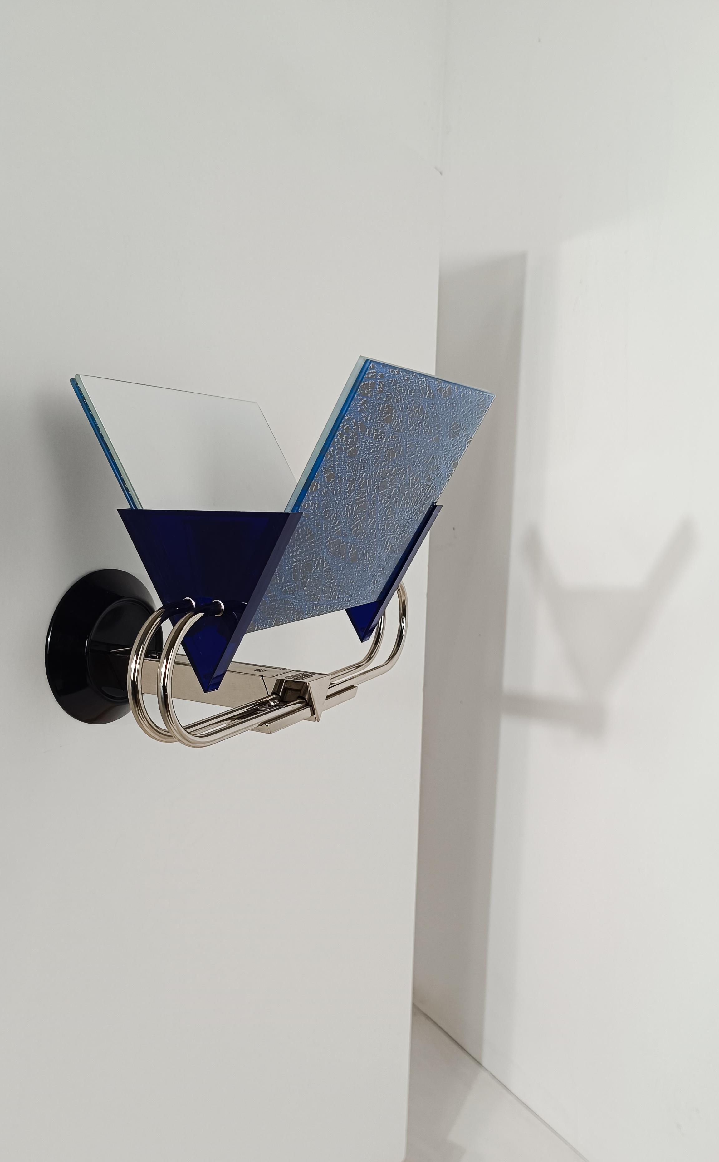 Italian Post Modern Sconce design by Perry A. King & S. Mirand for Arteluce en venta 4